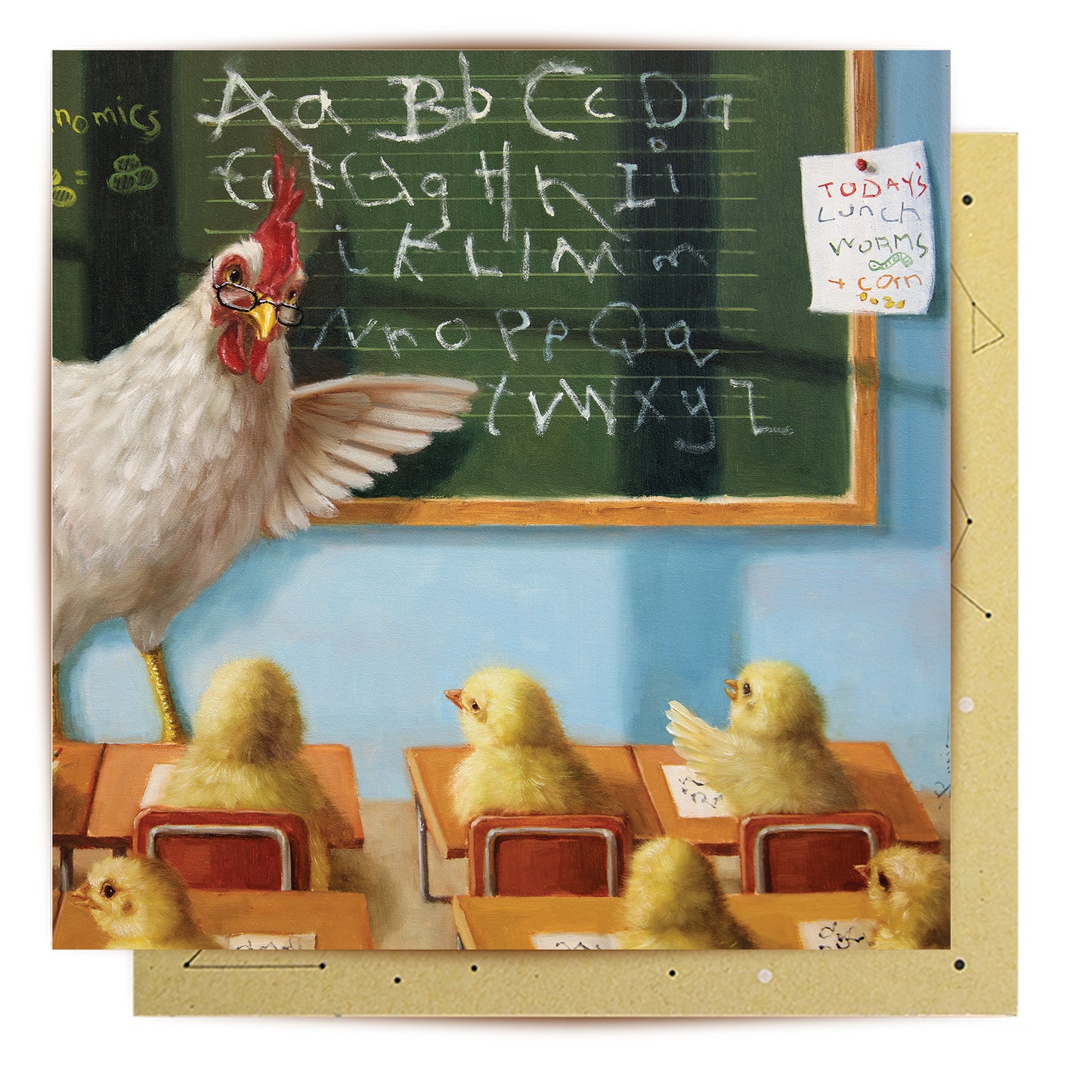 Greeting Card Rooster Teacher