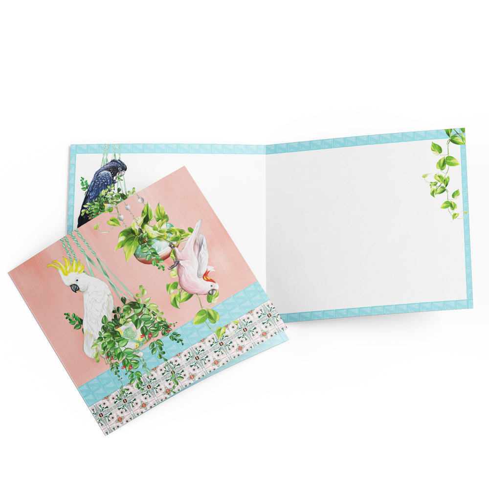 
                      
                        Greeting Card Tropical Abode Cockatoos
                      
                    