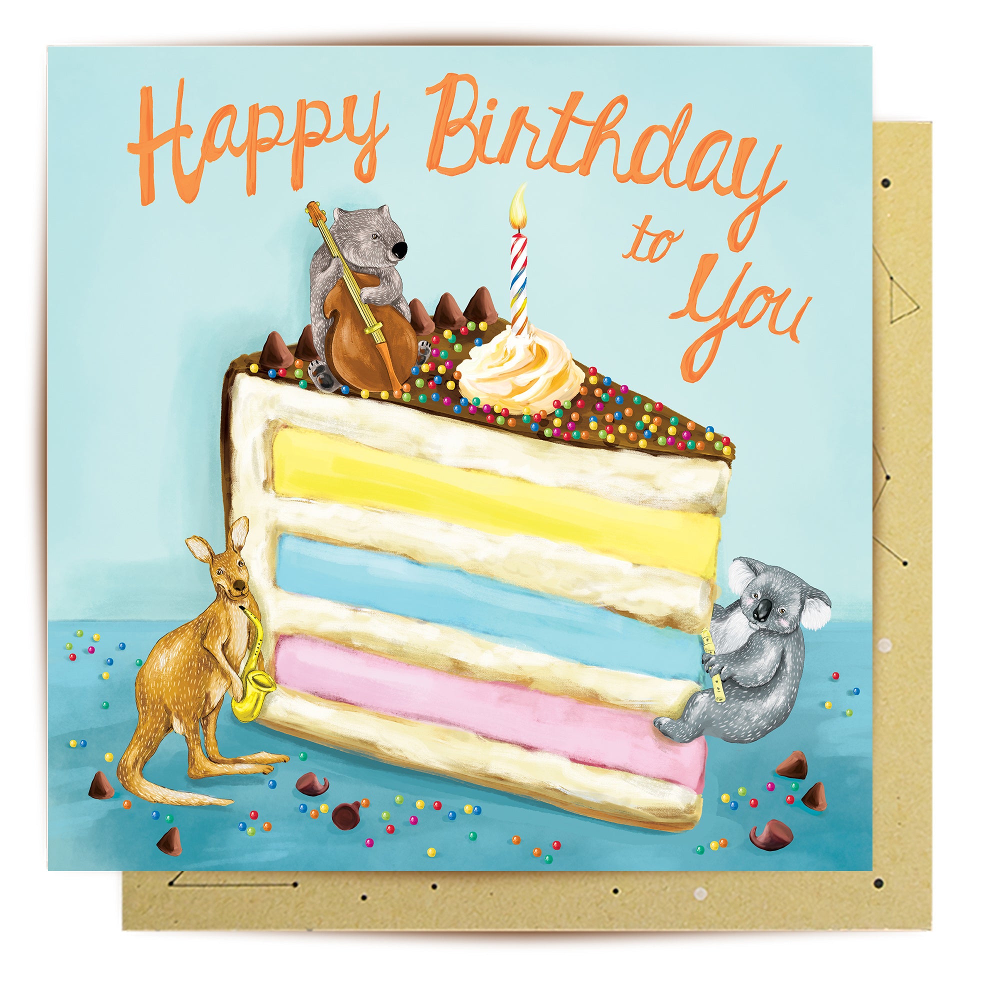 Greeting Card Musical Birthday Critters