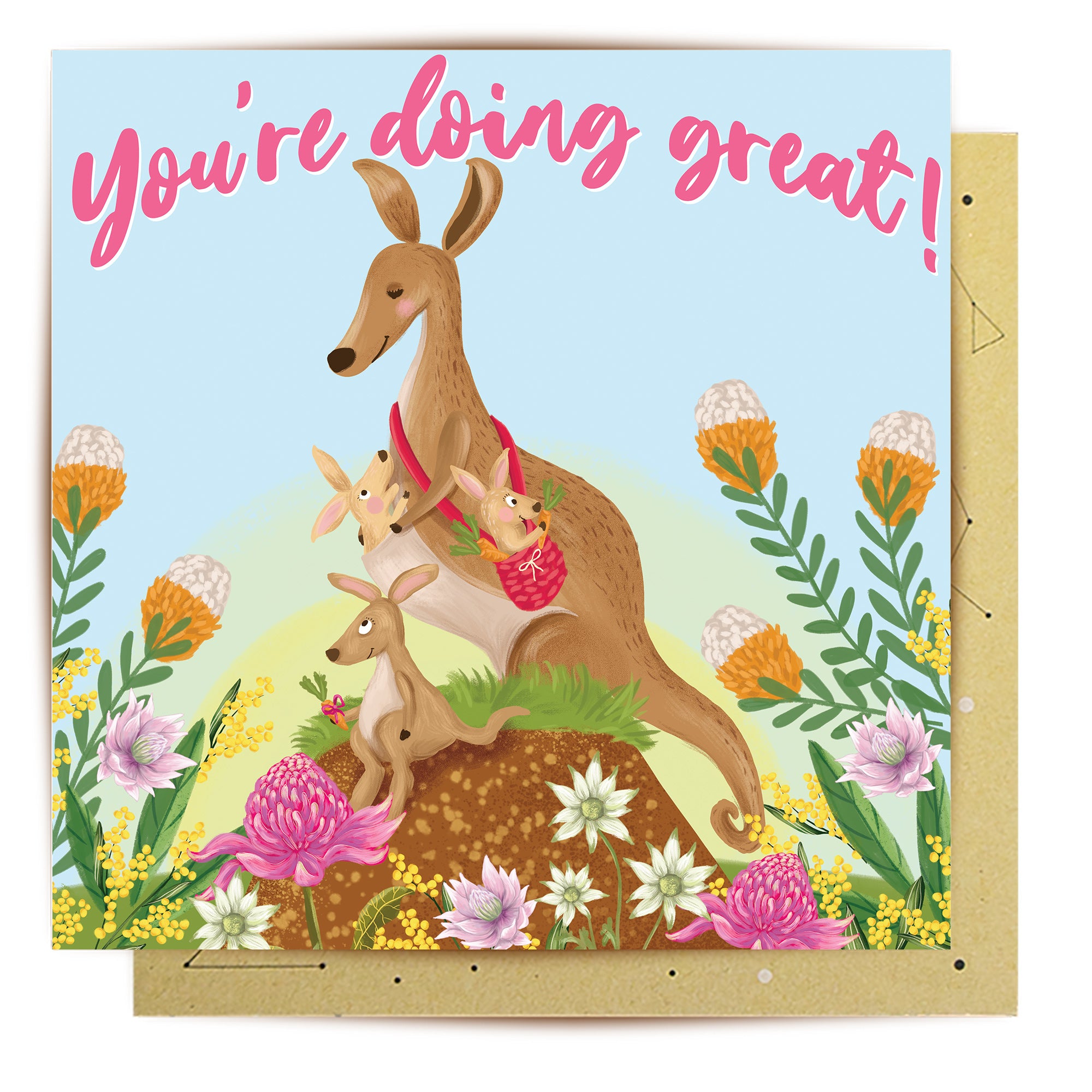 Greeting Card Doing Great Kangaroo