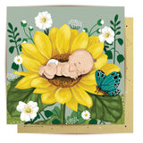 Greeting Card Baby Flower