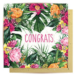 Mini Card Tropical Flora Congrats
