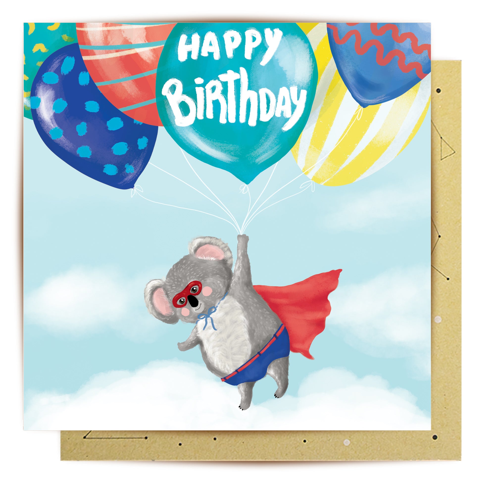 Greeting Card Superhero Koala