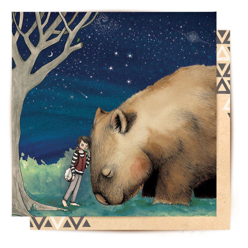 Greeting Card Giant Wombat Boy