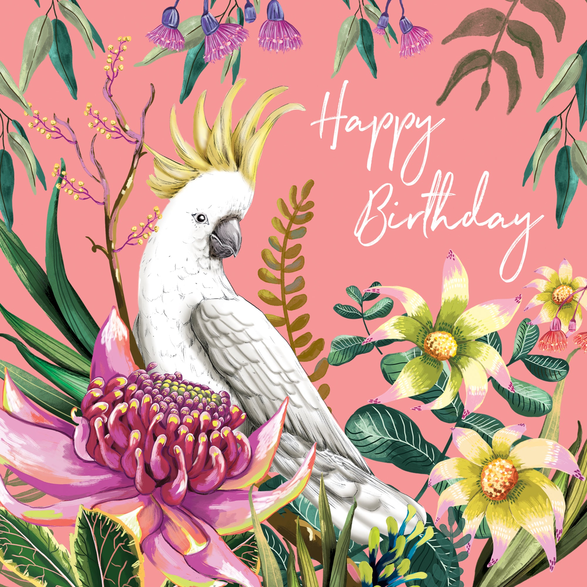 Greeting Card Cockatoo Paradiso