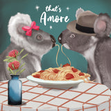 Greeting Card Koala Dinner For Two