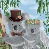 Greeting Card Koala Wedding