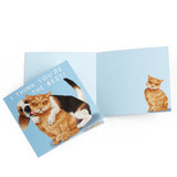 Greeting Card Cat Dog