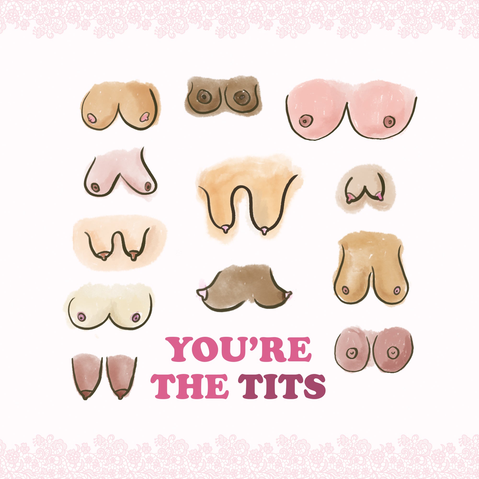 Greeting Card You Are The Tits