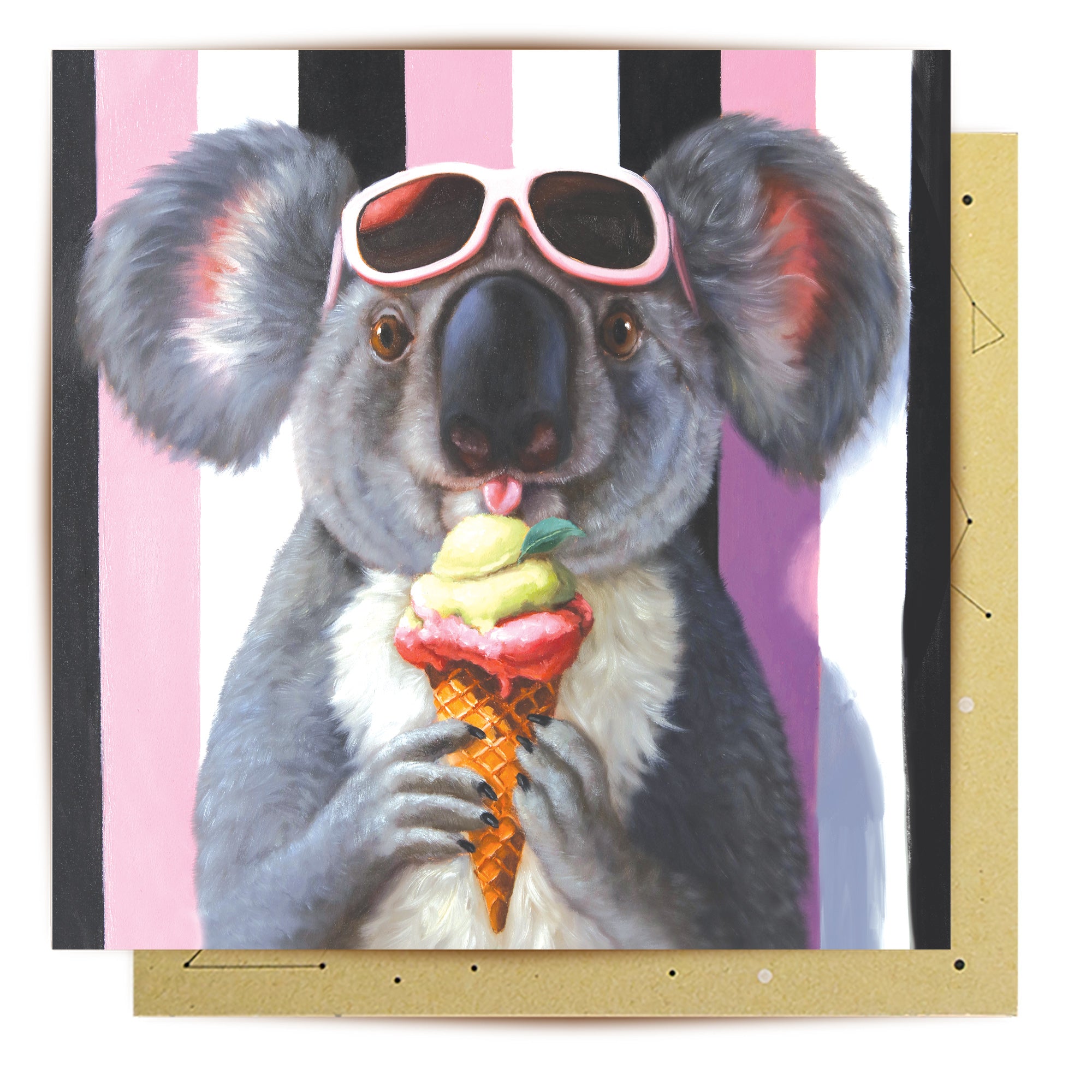 Greeting Card Koala Loves Icecream