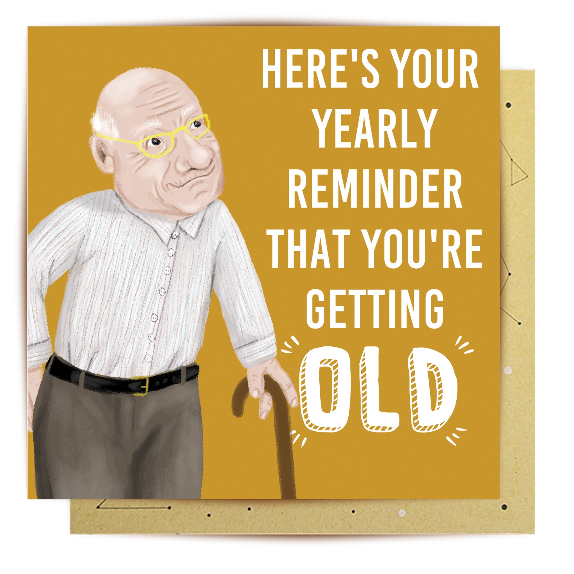 Greeting Card Getting Old Man