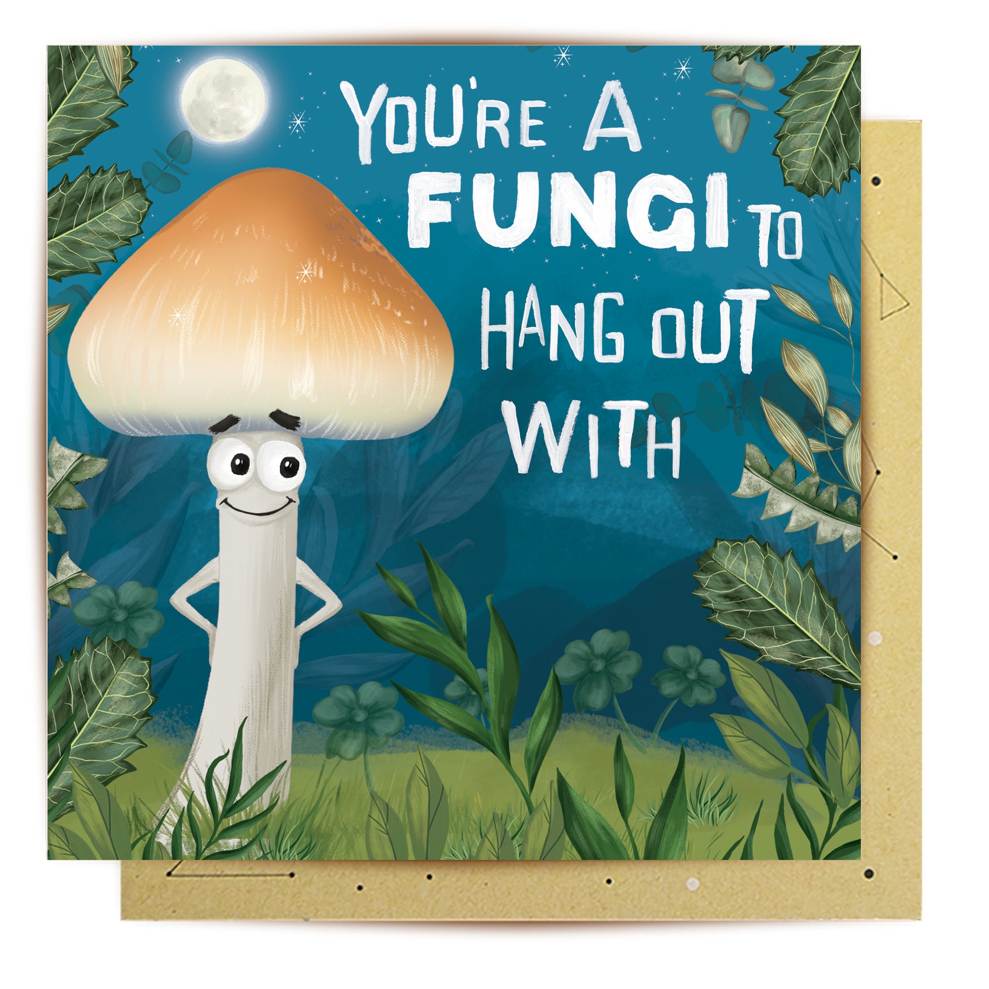 Greeting Card Fungi Guy Hangs