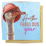 Greeting Card Fabulous Ostrich