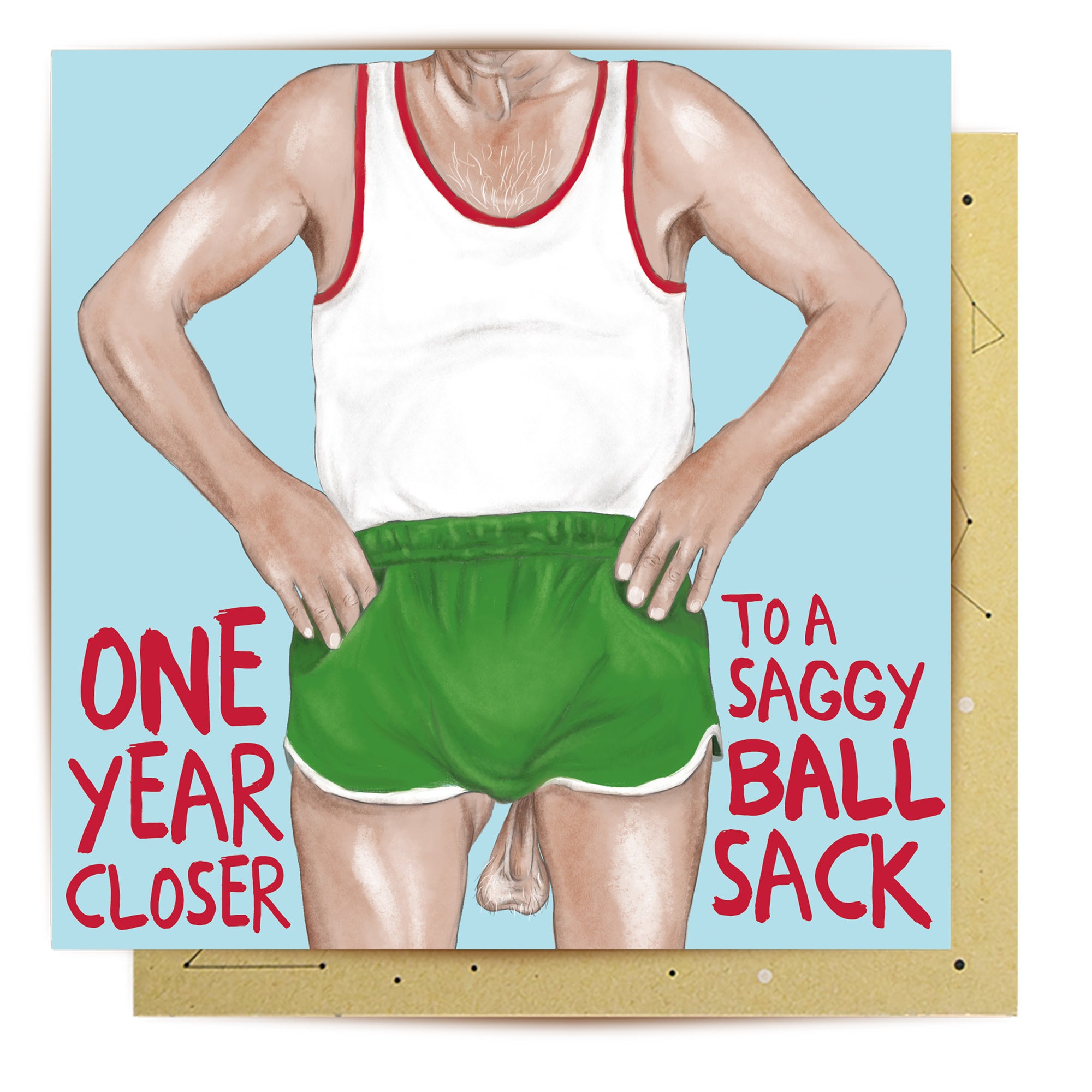 Greeting Card  Old Man Ball Sack
