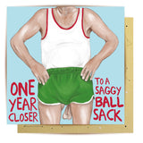 Greeting Card  Old Man Ball Sack