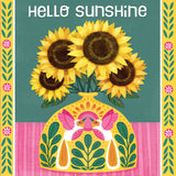 Greeting Card Hello Sunflowers