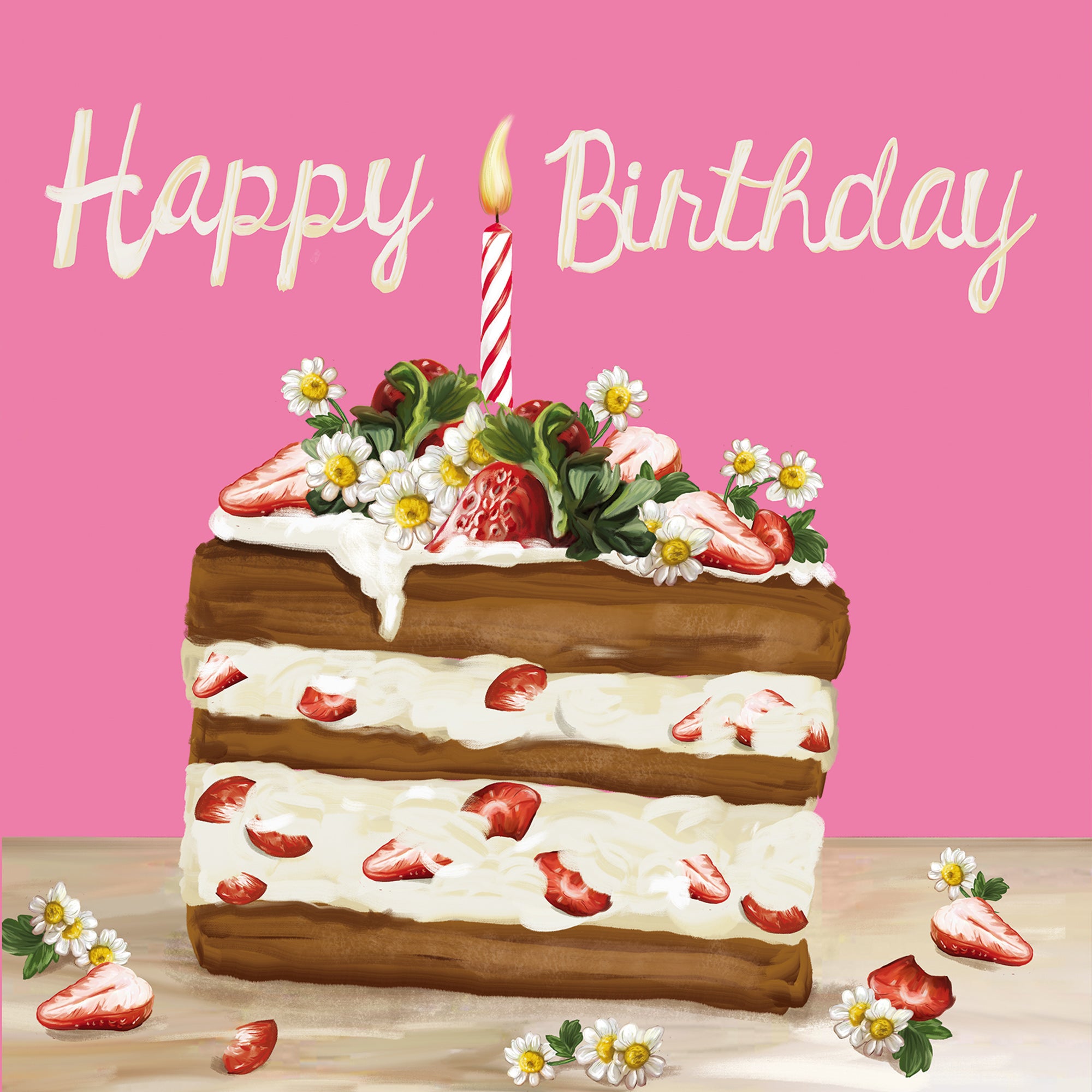 Mini Card Strawberry Cake