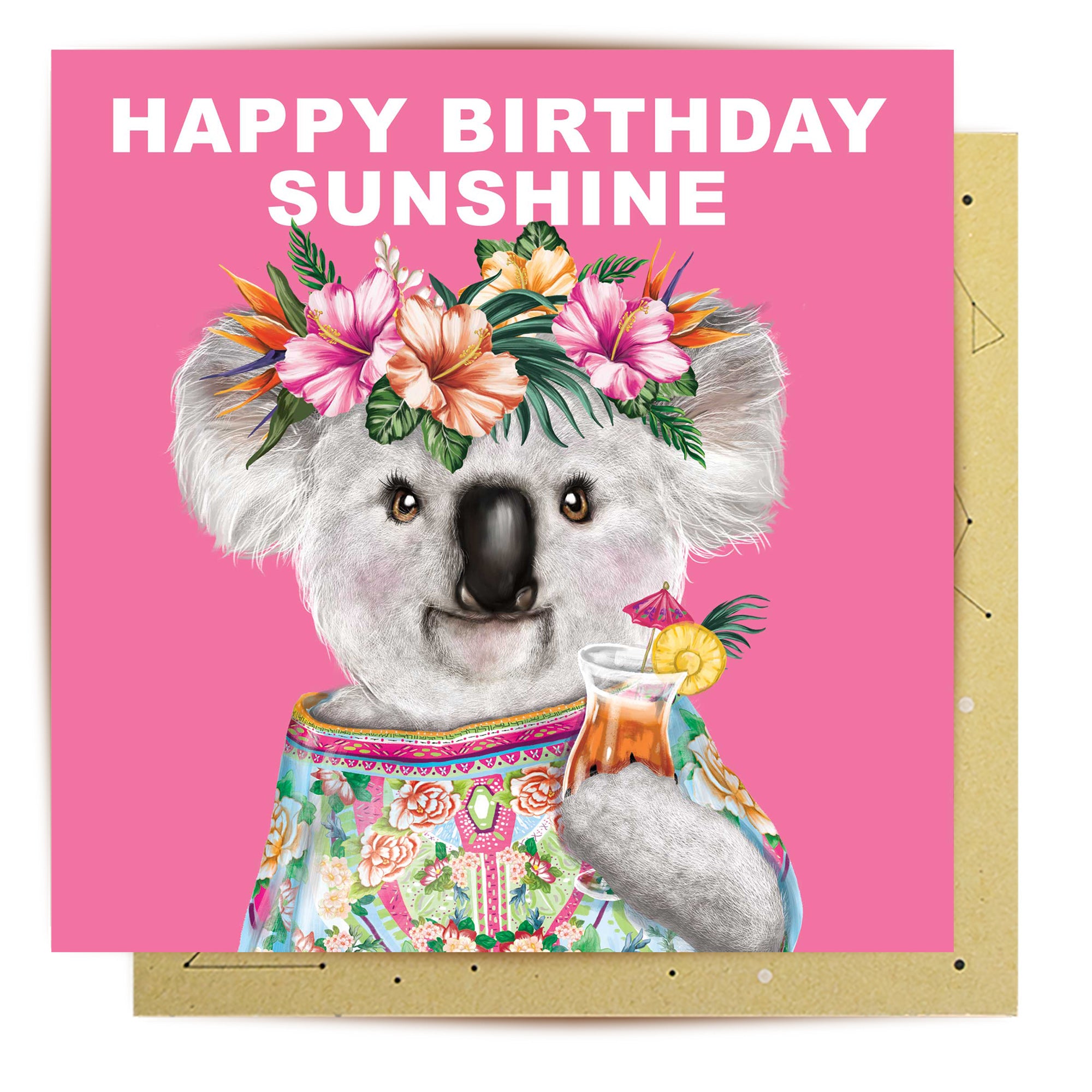 Greeting Card Happy Birthday Sunshine Koala