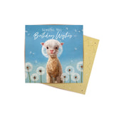 Mini Card Birthday Wishes Lamb