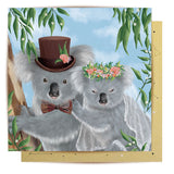 Greeting Card Koala Wedding