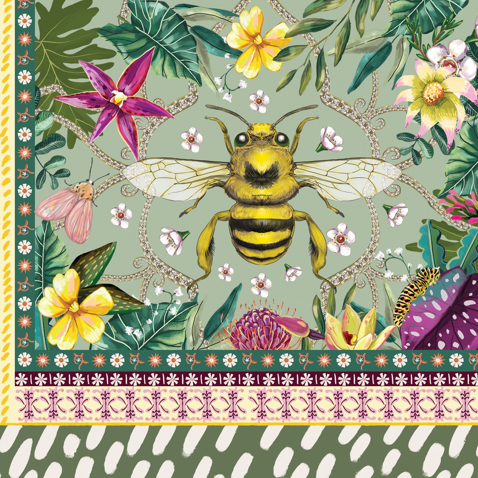Greeting Card Midnight Paradiso Bee