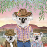 Greeting Card Cowboy Koala Mum